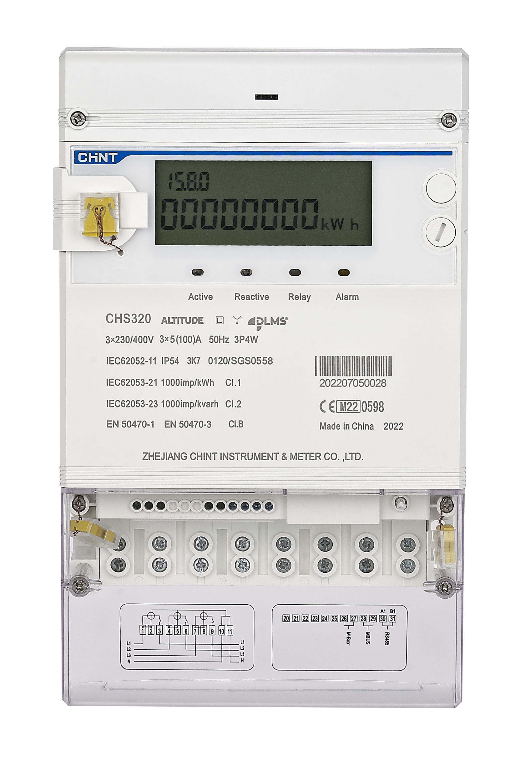 CHS 320 without keypad -Poly Phase Meter-Studio Image-16